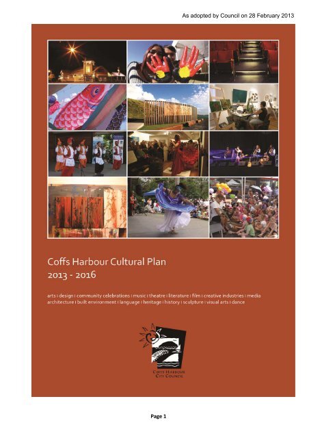 Cultural Plan 2013-2016 final.pdf - Coffs Harbour City Council ...