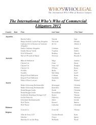 The International Who's Who of Commercial ... - Gibbs & Bruns LLP