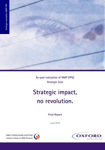 Ex-Post Evaluation of FP6 (NMP) - European Commission - Europa