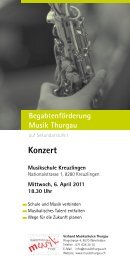 Konzert - Musikschulen Thurgau