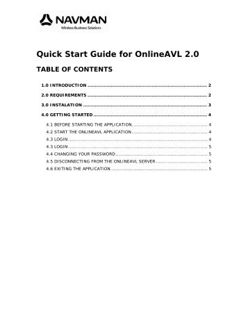 Quick Start Guide to VTS OnlineAVL Software