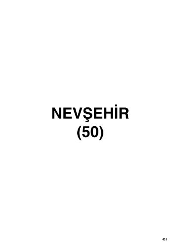 NEVŞEHİR (50)