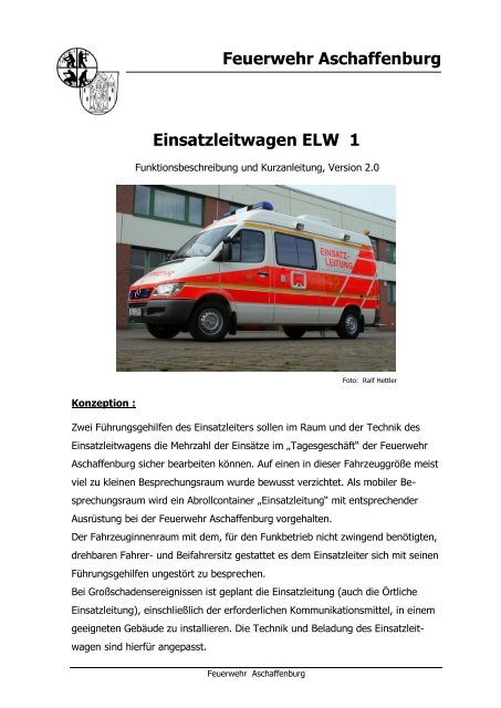 Feuerwehr Aschaffenburg Einsatzleitwagen ELW 1