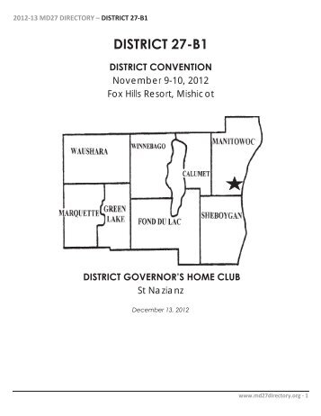 DISTRICT 27-B1 - Fonddulaclions.org