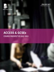 Access & Gcses - Leeds City College