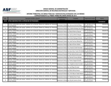 informe trimestral de obras públicas y servicios relacionados con las ...