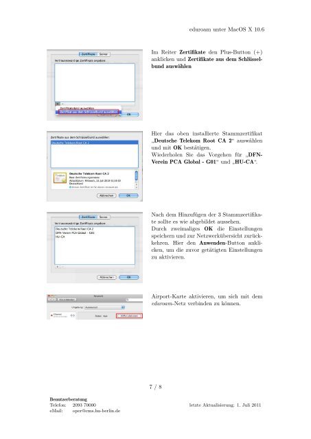 eduroam unter MacOS X 10.6