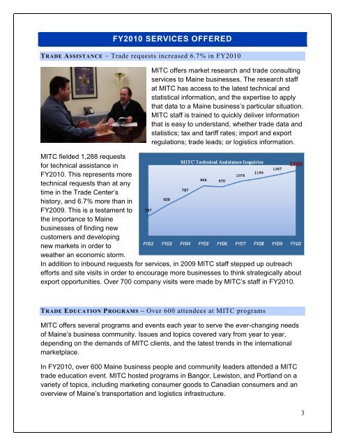 2010 Annual Report - Maine International Trade Center