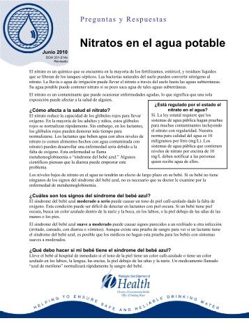 Nitratos Nitratos en el agua potable n el agua potable