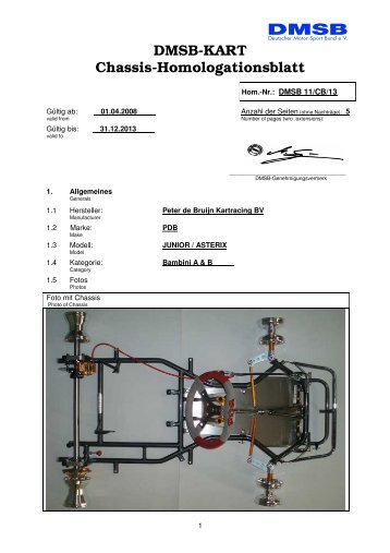 DMSB-KART Chassis-Homologationsblatt - EIKO