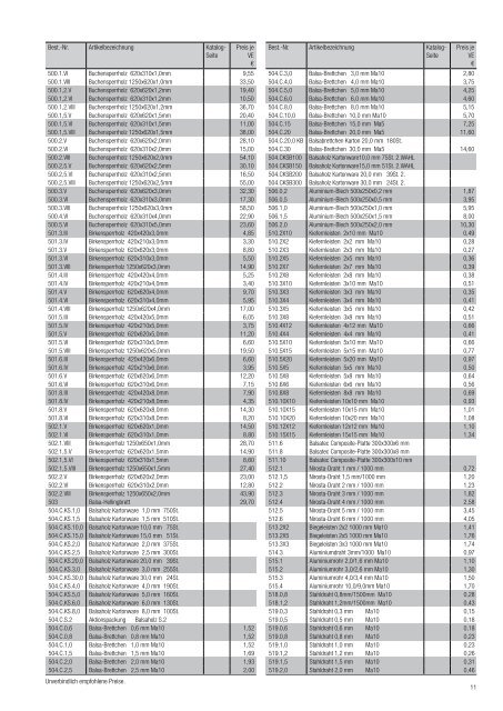 Preisliste - Graupner