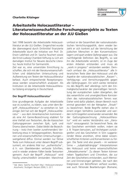 Gießener Universitätsblätter - Gießener Hochschulgesellschaft e.V.