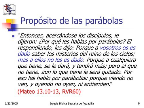 Las diez vÃ­rgenes y los talentos - Iglesia Biblica Bautista de ...