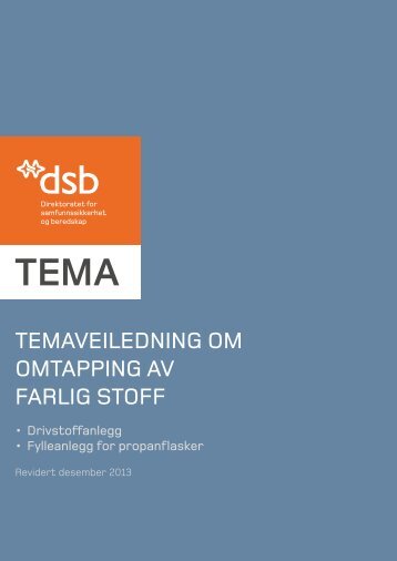 Temaveiledning om omTapping av farlig sToff - Direktoratet for ...