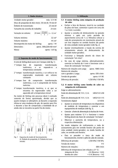 3B SCIENTIFICÂ® PHYSICS U10050 Stirlingmotor, transparent