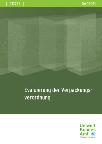 Evaluierung Verpackungsverordnung - Umweltbundesamt