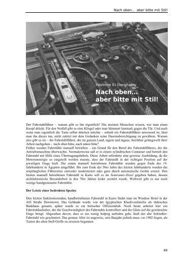 Nach obenâ¦ aber bitte mit Stil! - Das Papyrus Magazin