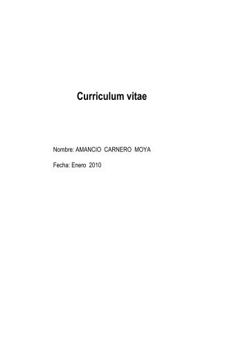 cv Dr. Amancio Carnero - Fero