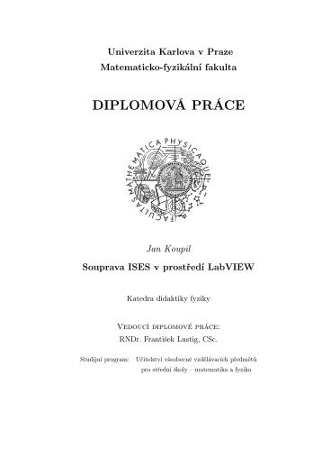 Text prÃ¡ce - Katedra didaktiky fyziky - Univerzita Karlova