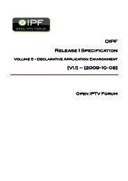 Volume 5 - Declarative Application Environment - Open IPTV Forum