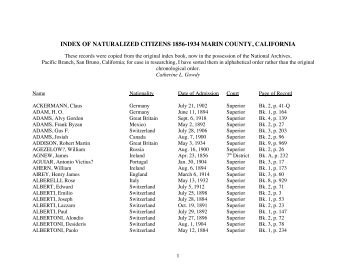 of naturalized citizens 1856-1934 marin county, california