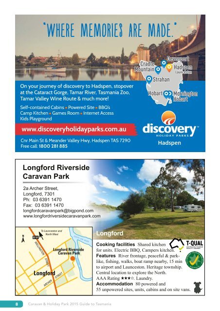 Caravan & Holiday Park Guide to Tasmania