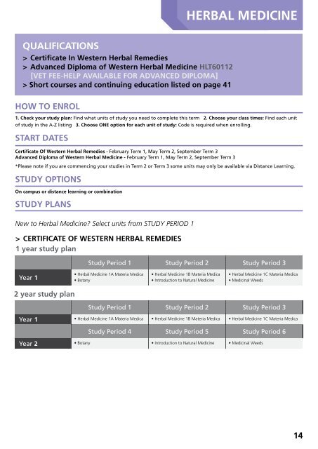 Graduate Certificate In Herbal Medicine Online Achs