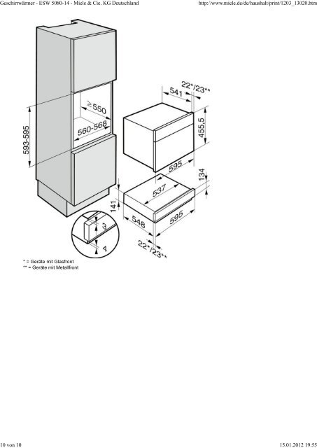 Geschirrwärmer - ESW 5080-14 - Miele & Cie. KG Deutschland