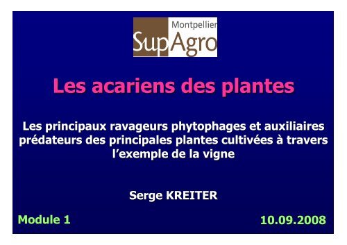 Les acariens des plantes