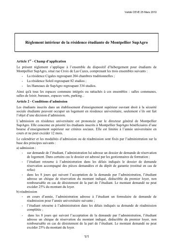 04 RI rÃ©sidence Ã©tudiante validÃ© 250310 - Montpellier SupAgro