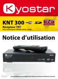 Notice d'utilisation - Kyostar