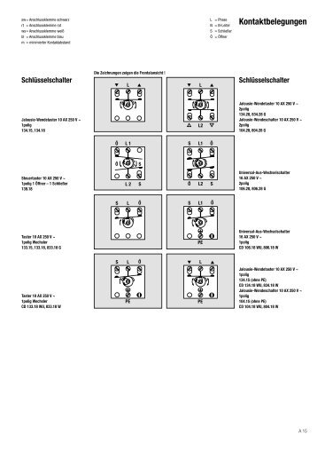 Schaltbilder zu Jung 539U Doppeltaster 10A - Avolta.de