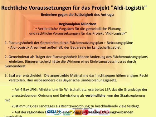 Aldi-Logistik MONOPOLY in Gilching - Gilching bleibt fair