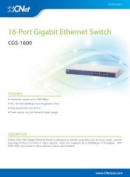 CGS-1600 Datasheets - CNet