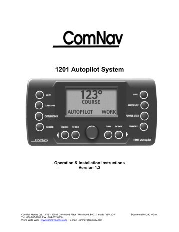1201 Installation & Operation Manual - ComNav