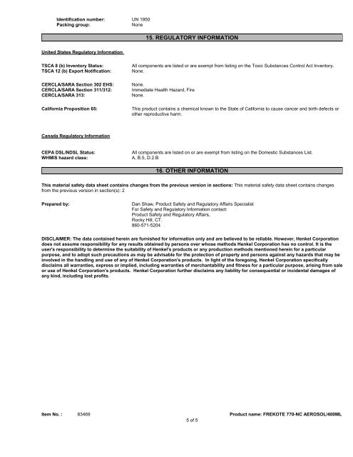 Material Safety Data Sheet - Soller Composites