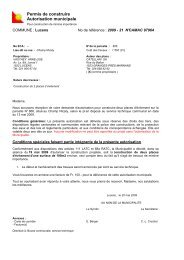 Permis de construire Autorisation municipale - Lucens