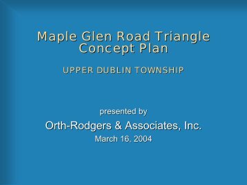 Maple Glen Road Triangle Concept Plan Concept Plan