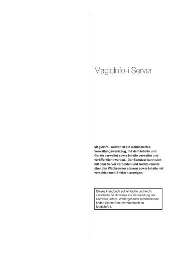 MagicInfo-i Server - MM.Display