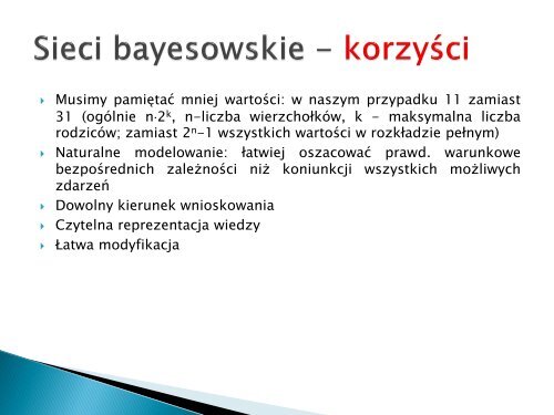 WykÅad 3: Sieci Bayesa