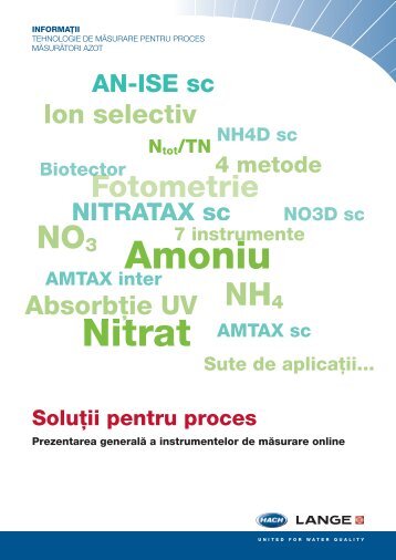 TEHNOLOGIE DE MĂSURARE PENTRU PROCES - HACH LANGE