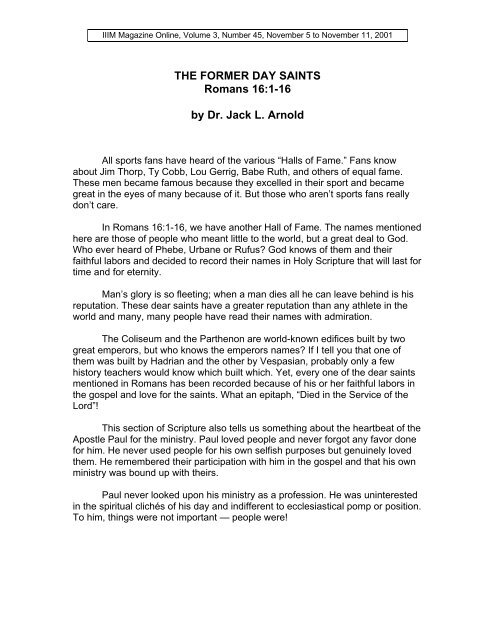 Iiim Magazine Online Volume 3 Number 45 November Third