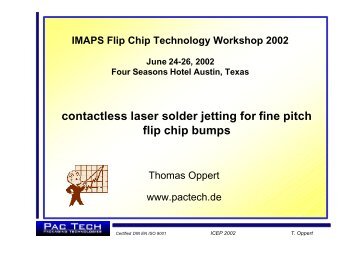 IMAPS Flip Chip Technology Workshop 2002