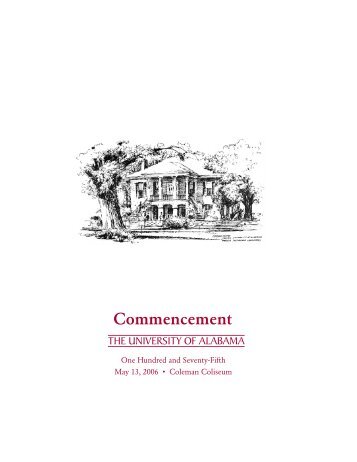 Commencement - The University of Alabama