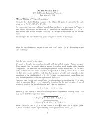 Ph 406 Problem Set 4 K.T. McDonald, Princeton University Due ...