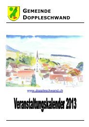 Veranstaltungskalender 2013 - Gemeinde Doppleschwand