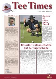 Brunstorfs Mannschaften auf der Siegerstraße - Golf & Country Club ...