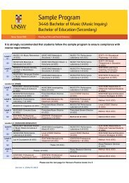 Sample Program - UNSW Handbook