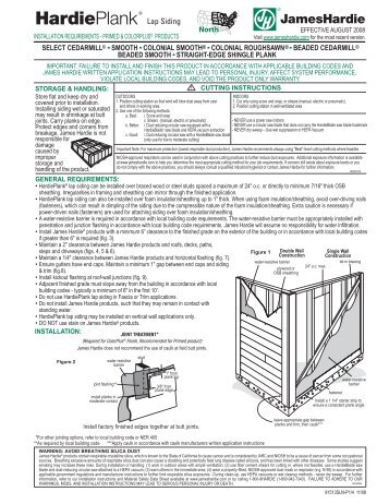 2008 Hardiplank Lap Siding Installation Instructions