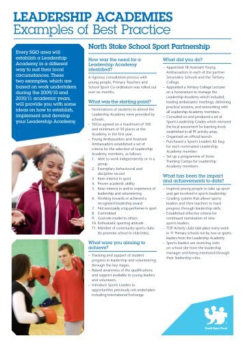 case studies - Youth Sport Trust